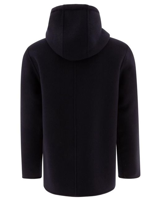 Valentino Garavani Blue Reversible Hoodie-Style Coat for men