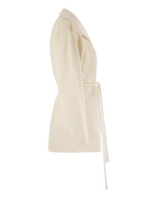 Max Mara Natural Rea - Viscose And Wool Dressing Gown Coat