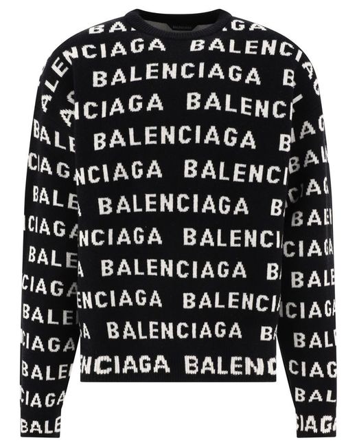 Balenciaga Black Sweater With Logo for men