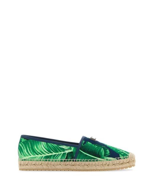 Dolce & Gabbana Green Canvas Espadrilles for men