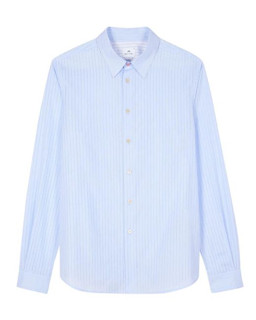 PS by Paul Smith Blue Mens Ls Tailored Fit Shirt Clothing for men