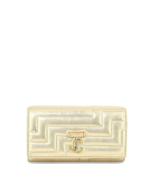 Jimmy Choo Natural Wallet With Pearl Strap