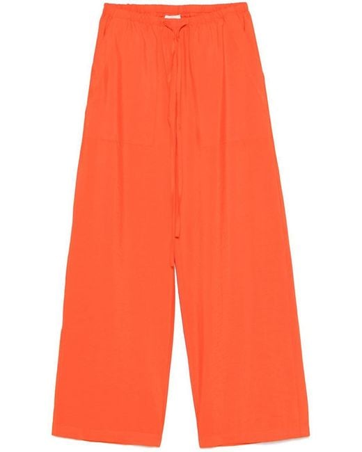 Alysi Orange Silk Blend Trousers
