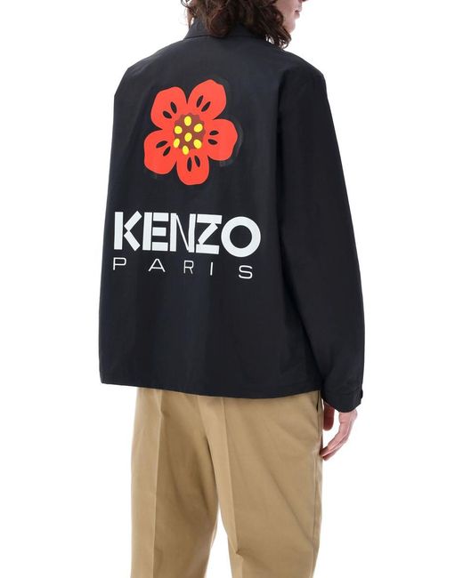 KENZO Blue "Boke Flower" Coach Jacket for men