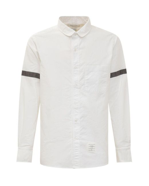 Thom Browne White Bar Shirt for men