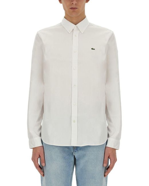Lacoste White Shirt With Logo for men
