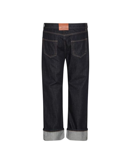 Alexander McQueen Dark Blue Cotton Jeans for men
