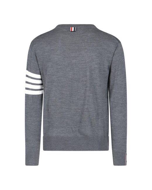 Thom Browne Gray '4- Bar' Sweater for men