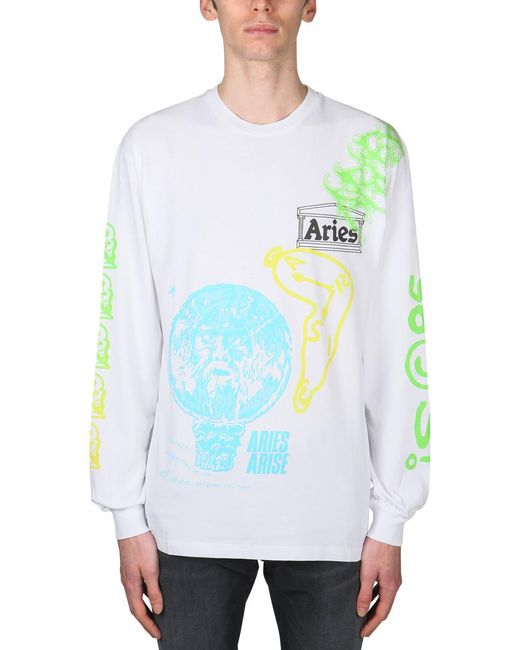 Aries White T-shirts & Tops for men