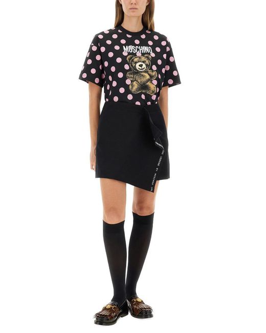 Moschino Black "Teddy Polka Dots" T-Shirt