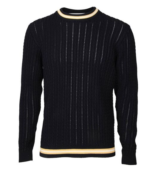 Golden Goose Deluxe Brand Blue Cotton Sweater for men