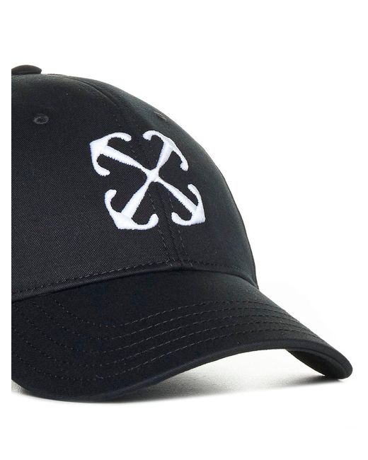 Off-White c/o Virgil Abloh Black Off- "Arrow Logo Baseball Cap With Adjustable