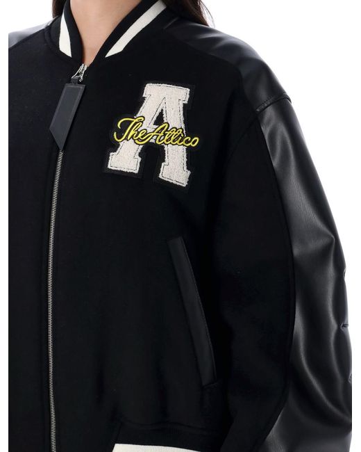 The Attico Black Bomber Jacket
