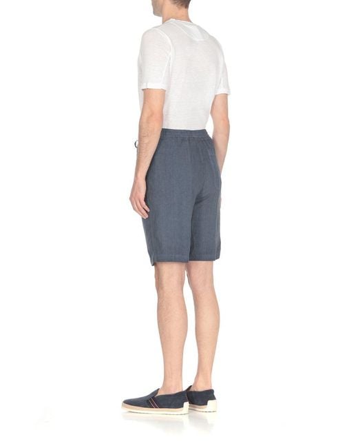 120% Lino Blue Shorts for men