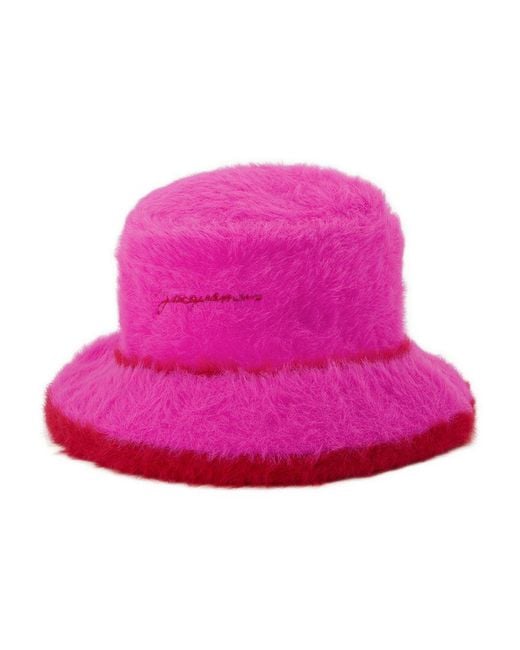 Jacquemus Pink Le Bob Neve Bucket Hat