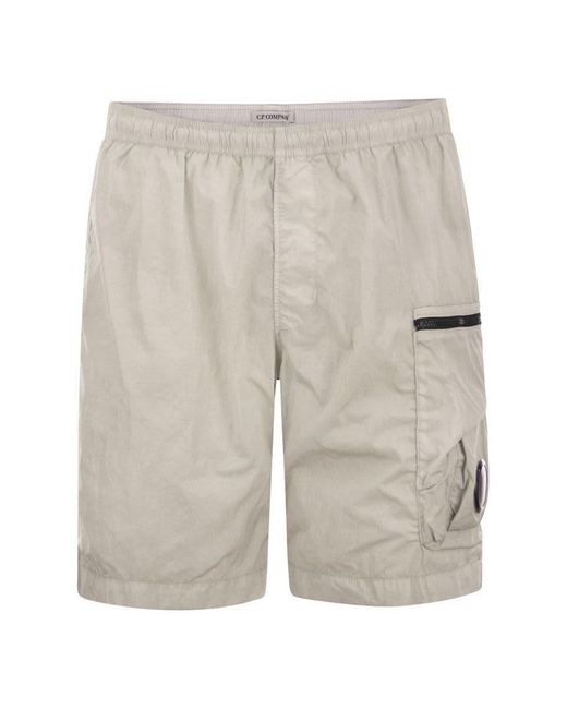 C.P. Company Ecochrome R Utility Swim Shorts in Gray for Men Lyst