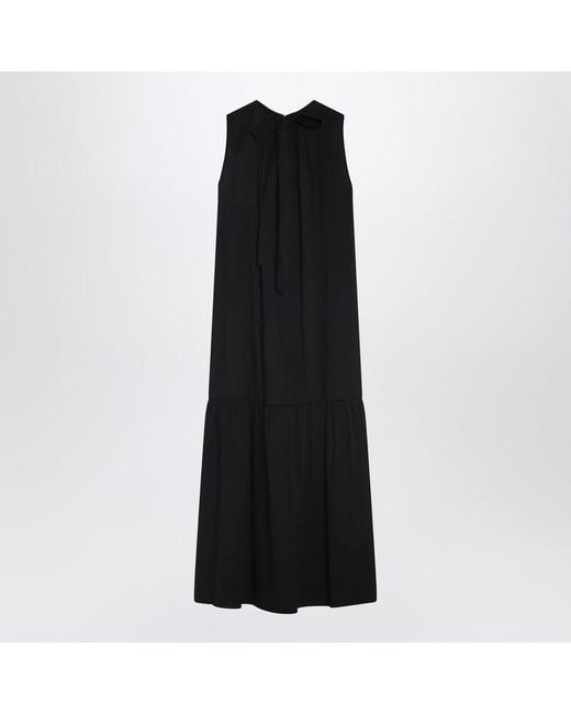 Weekend by Maxmara Black Cottonblend Canvas Dress