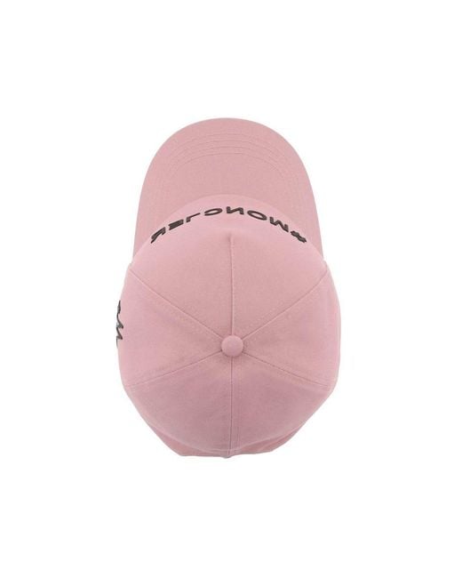 3 MONCLER GRENOBLE Pink Baseball Cap Made Of Gab for men