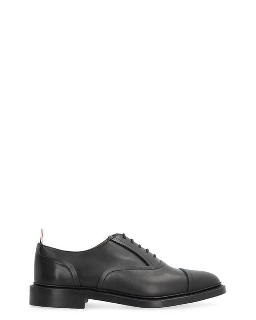 Thom Browne Black Leather Lace-Up Shoes for men