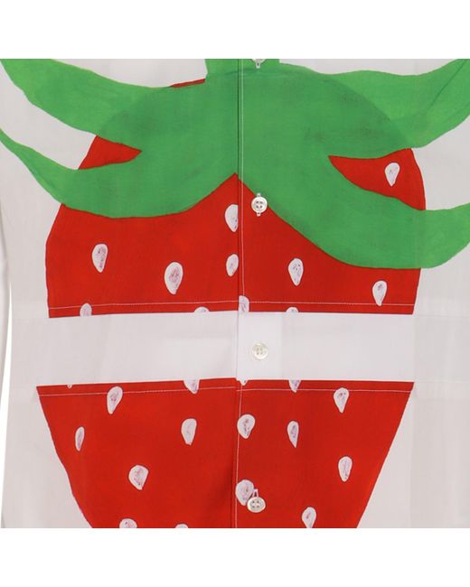 Comme des Garçons Green Cotton Strawberry Shirt for men