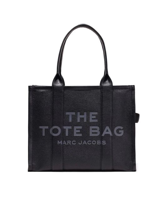 Marc Jacobs Black Leather Tote Bag