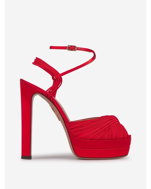Aquazzura Red Bellini Beauty Sandals
