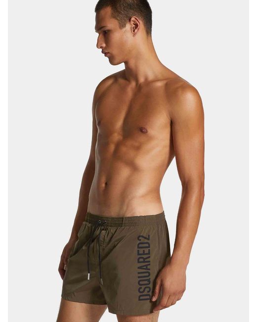 DSquared² Multicolor Logo Lycra Swimsuit for men