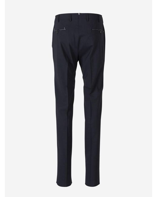 PT Torino Blue Formal Wool Trousers for men