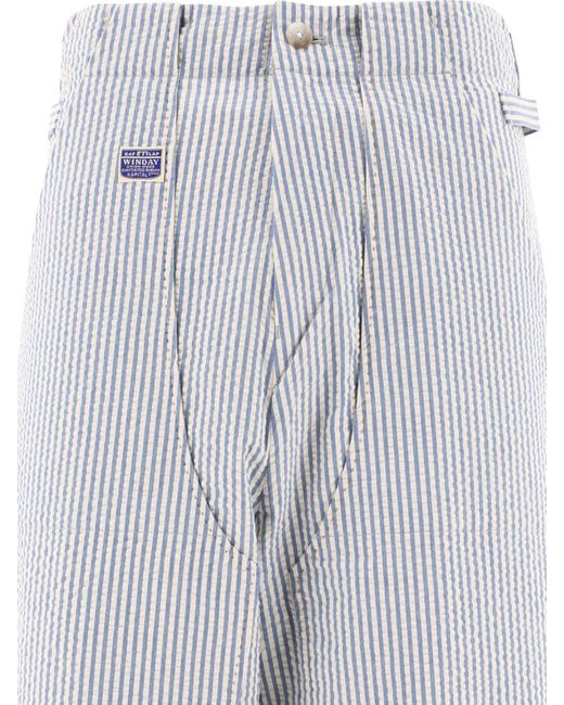 Kapital Gray "Soccer Stripe" Trousers for men