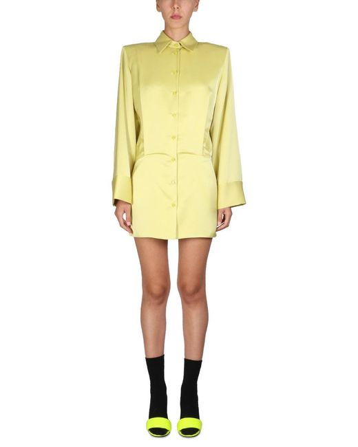 attico mini dress yellow