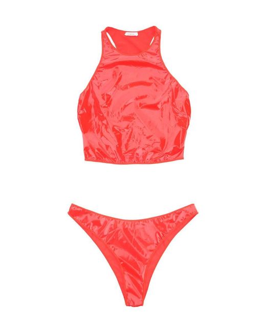 Oseree Red Oséree Latex Bikini Set