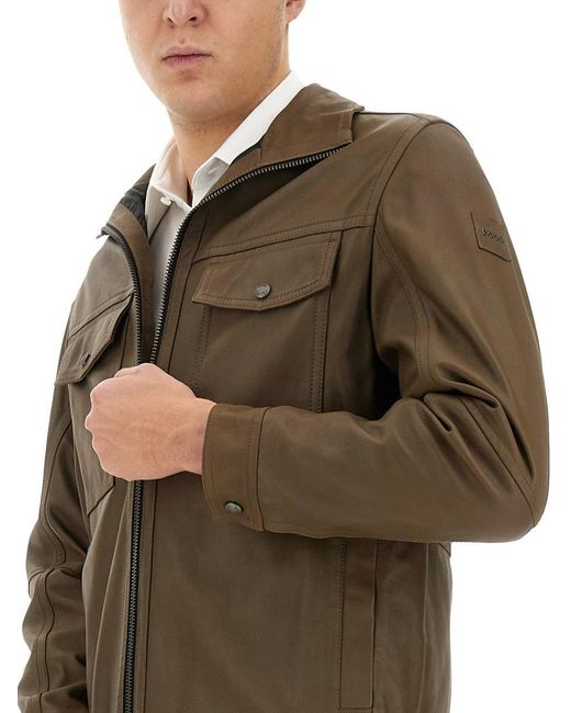 Boss Green Jacket With Collar for men