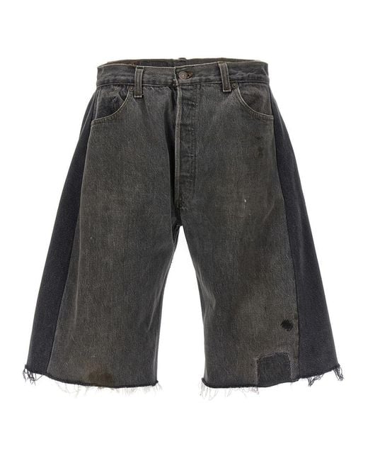B Sides Gray 'Vintage Lasso' Bermuda Shorts