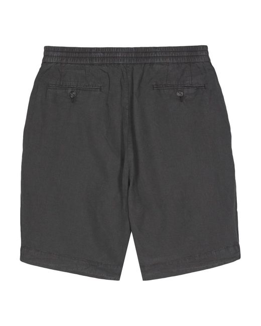 Officine Generale Gray Cotton Bermuda Shorts for men