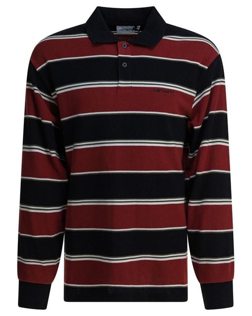 Carhartt Red /S Malone Rugby" Polo Shirt for men