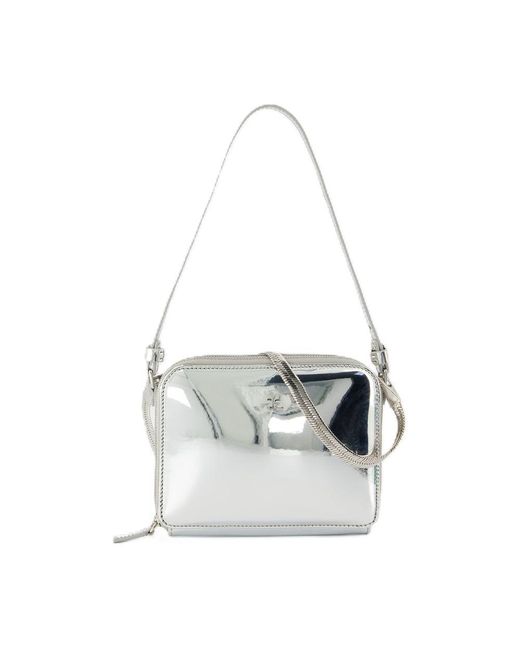 Courreges White Cloud Chained Mirror Purse