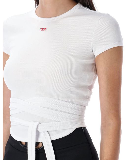 DIESEL White Bunny-Tail T-Shirt
