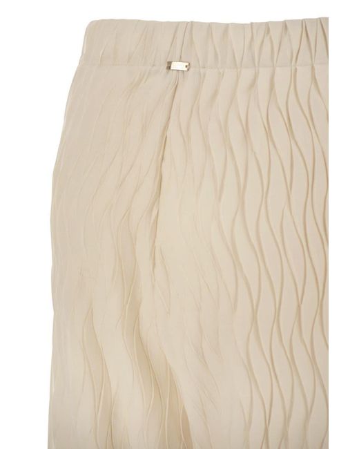 Herno Natural Trousers With Crumpled Effect