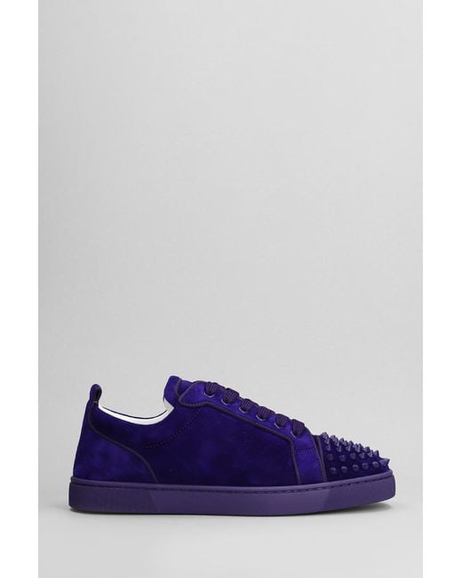 Christian Louboutin Purple Louis Junior Spikes Sneakers for men