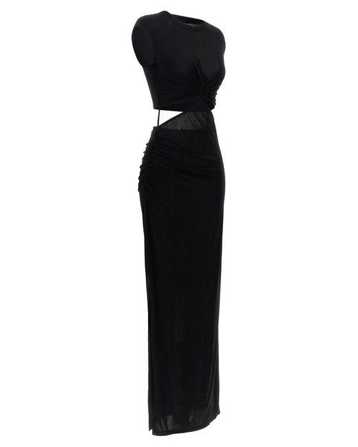 Nensi Dojaka Black Cut-out Long Dress Dresses