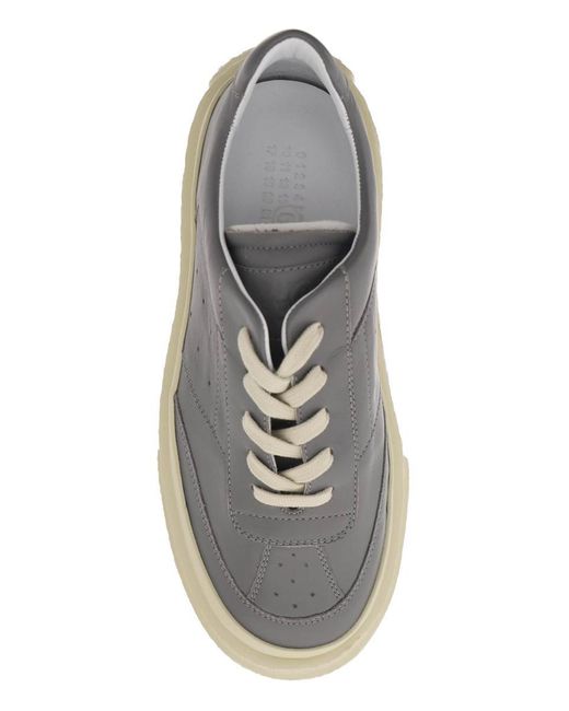 MM6 by Maison Martin Margiela Gray Chunky Sole Gambetta Sneakers With