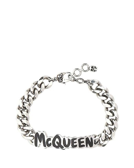 Alexander McQueen Metallic Bracciale for men