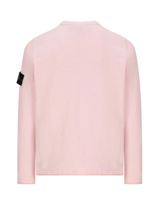 Stone Island Sweaters Pink for men