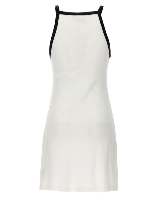 Courreges White 'Buckle Contrast' Dress