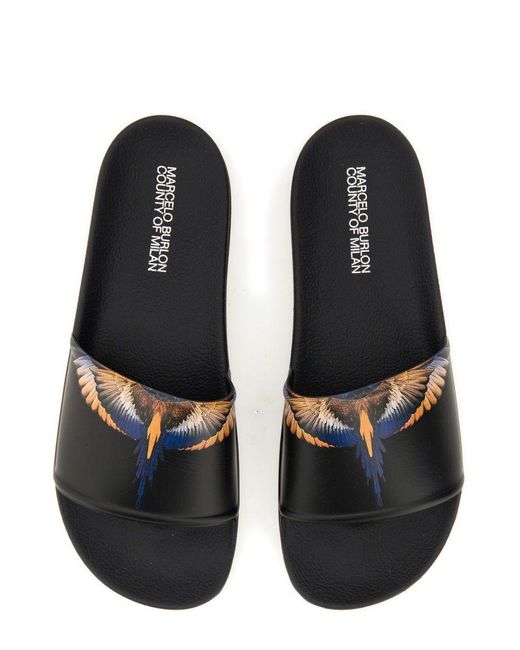 Marcelo Burlon White Marcelo Burlon Sandals for men