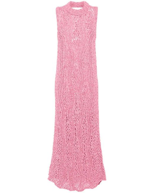 Rodebjer Pink Vague Dress, Knitted
