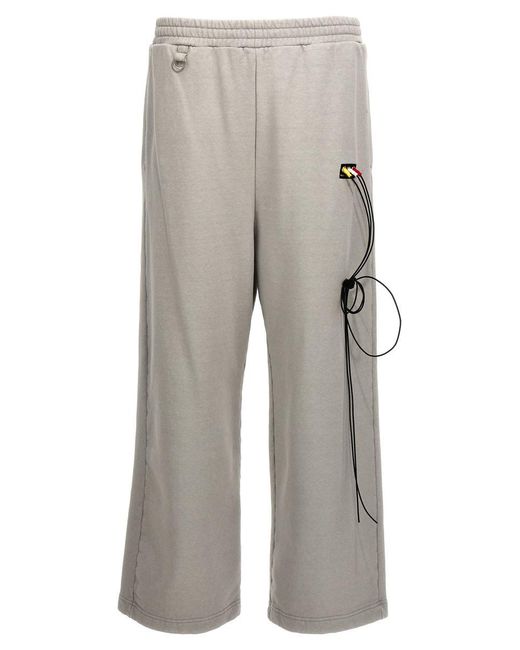 Doublet Gray 'Rca Cable Embroidery' Joggers for men