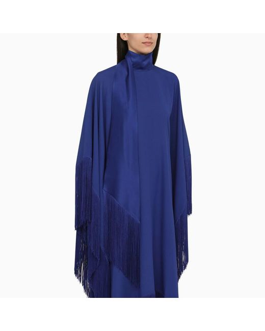 ‎Taller Marmo Blue Electric Long Dress With Fringes