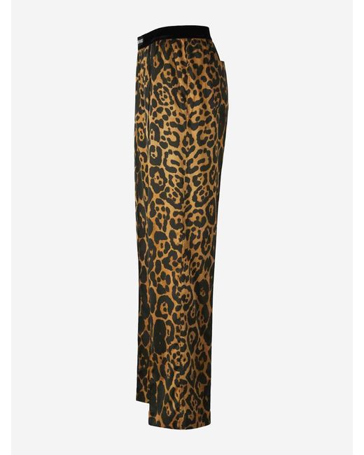 Tom Ford Multicolor Silk Leopard Pants