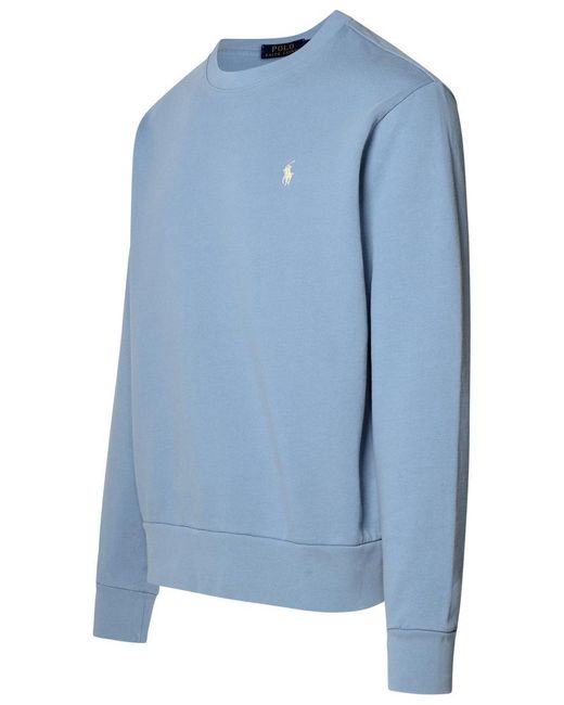 Polo Ralph Lauren Blue Cotton Sweatshirt for men